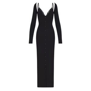 Skims soft lounge long sleeve dress with bralette